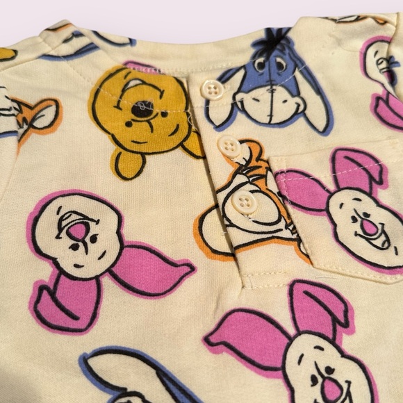 NWT Disney Baby Winnie The Pooh All Over Print Summer Outfit Size 3-6 Months - Picture 8 of 10